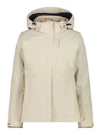 Kurtki i kamizelki sportowe damskie - CMP Kurtka funkcyjna 3w1 w kolorze beżowym - miniaturka - grafika 1