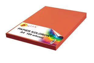 Papier kolorowy A4 120g czerwony jasny 100 arkuszy - Papier do drukarek - miniaturka - grafika 1
