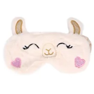 Akcesoria do bielizny - Toyvian Alpaka Design Eye Cover Sleeping Eye Cover Blackout Eye Mask Wygodna opaska na oczy dla kobiet Dziewczęta 20x8cm - miniaturka - grafika 1