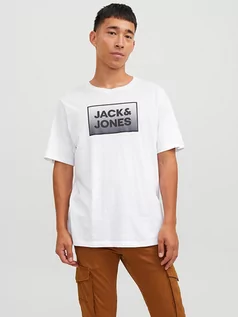 Koszulki męskie - Jack & Jones Koszulka w kolorze białym - grafika 1