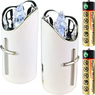 Lampiony i znicze - DUŻA ŚWIECA LED NA BATERIE WKŁAD DO ZNICZY 12,5cm DO ZNICZA ZNICZ WKŁADY - miniaturka - grafika 1