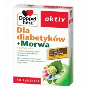 Doppelherz aktiv Dla diabetyków + Morwa x30 tabletek - Odchudzanie i oczyszczanie - miniaturka - grafika 1