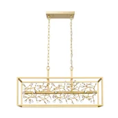 Lampy sufitowe - Nowoczesna, złota lampa wisząca nad stół P0578-06C-V7V7 z serii SPRING - miniaturka - grafika 1