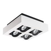 Lampy sufitowe - Kanlux Oczko halogenowe Stobi 26837 lampa sufitowa downlight 4x25W GU10 białe - miniaturka - grafika 1