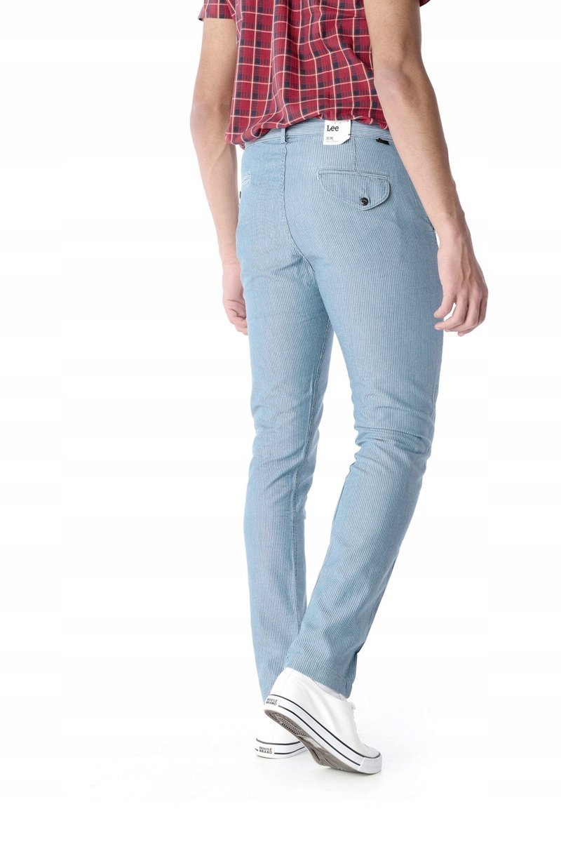 LEE CHINO SLIM WASHED STIPE L768KREV 36/32