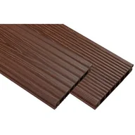 Podesty i deski tarasowe - Deska tarasowa WPC ryflowana jasny brąz 240 x 14 x 2 cm Winfloor - miniaturka - grafika 1