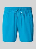 Kąpielówki męskie - Szorty kąpielowe ze wstawką z siateczki - miniaturka - grafika 1