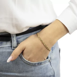 Bransoletka delikatna STAL SZLACHETNA POZŁACANA - Bransoletki - miniaturka - grafika 1