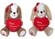 Maskotki i pluszaki - Pies z sercem 20cm MIX - miniaturka - grafika 1