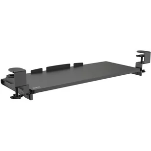 Duronic DKTPX2 Dodatkowa szuflada na klawiaturę czarna | wysuwana podstawka uniwersalna | półka montowana do blatu biurka dodatkowy blat z prowadnic.. - Biurka - miniaturka - grafika 1