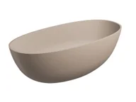 Wanny - Omnires Wanna wolnostojąca Shell M+ 160x75 cm owalna kompozyt dune beige mat SHELLWWDB - miniaturka - grafika 1