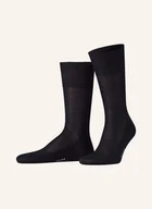 Skarpetki damskie - Falke Skarpety Luxury No.4 Pure Silk Z Jedwabiu blau - miniaturka - grafika 1