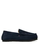 Mokasyny męskie - Tommy Hilfiger Mokasyny Driver House Shoe FM0FM05224 Granatowy - miniaturka - grafika 1