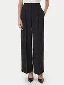 Spodnie damskie - BOSS Spodnie materiałowe Tiana4 50554101 Czarny Relaxed Fit - miniaturka - grafika 1