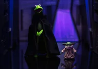 Plakaty - Palpatin Kermit Żaba i Grogu, Star Wars i Ulica Sezamkowa - plakat Wymiar do wyboru: 50x40 cm - miniaturka - grafika 1