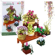 Klocki - Klocki Konstrukcyjne Kwiaty W Doniczkach 7szt Dwie Półki 1446 el. LEAN Toys - miniaturka - grafika 1