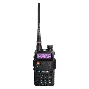 Baofeng UV-5R 5W dwupasmowy radiotelefon (duobander) 2m + 70cm w kolorze czarnym - Krótkofalówki - miniaturka - grafika 1