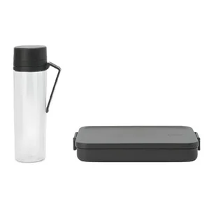 Brabantia - 2-częściowy zestaw na przerwę make   take - dark grey kod: 20 66 89 - Lunch boxy - miniaturka - grafika 1
