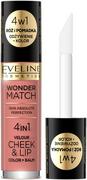 Eveline Wonder Match Róż i pomadka w płynie 01 4,5ml