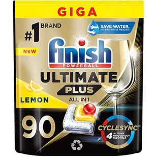 Finish - Kapsułki do zmywarki Ultimate Plus Lemon 90 szt. - Inne artykuły czyszczące - miniaturka - grafika 1