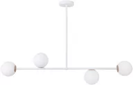 Lampy sufitowe - Sigma biały żyrandol na 4 żarówki 33189 GAMA lampa sufitowa do jadalni nad stół klosze białe kule 33189 - miniaturka - grafika 1