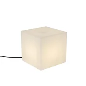 Lampy ogrodowe - QAZQA Nowoczesna lampa zewnętrzna biała 30 cm kwadratowa IP44 - Nura - miniaturka - grafika 1
