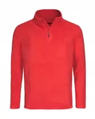 Bluzy męskie - Bluza męska polarowa Stedman Active Fleece Half Zip ST5020 Scarlet Red XL - miniaturka - grafika 1