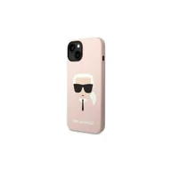 Etui i futerały do telefonów - Karl Lagerfeld Nakładka do iPhone 14 6,1" KLHCP14SSLKHLP różowa HC Silicone Karl Head - miniaturka - grafika 1
