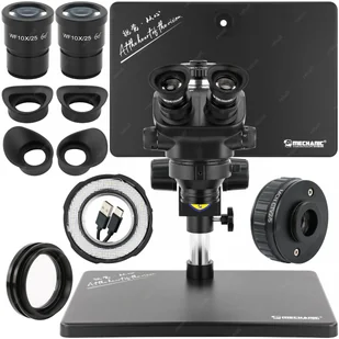 MIKROSKOP STEREOSKOPOWY DLA ELEKTRONIKA MECHANIC B75T-B3 7-50x WF10/25 LED - Mikroskopy i lupy MIKROSKOP STEREOSKOPOWY DLA ELEKTRONIKA MECHANIC B75T-B3 7-50x WF10/25 LED - Mikroskopy i lupy - miniaturka - grafika 1