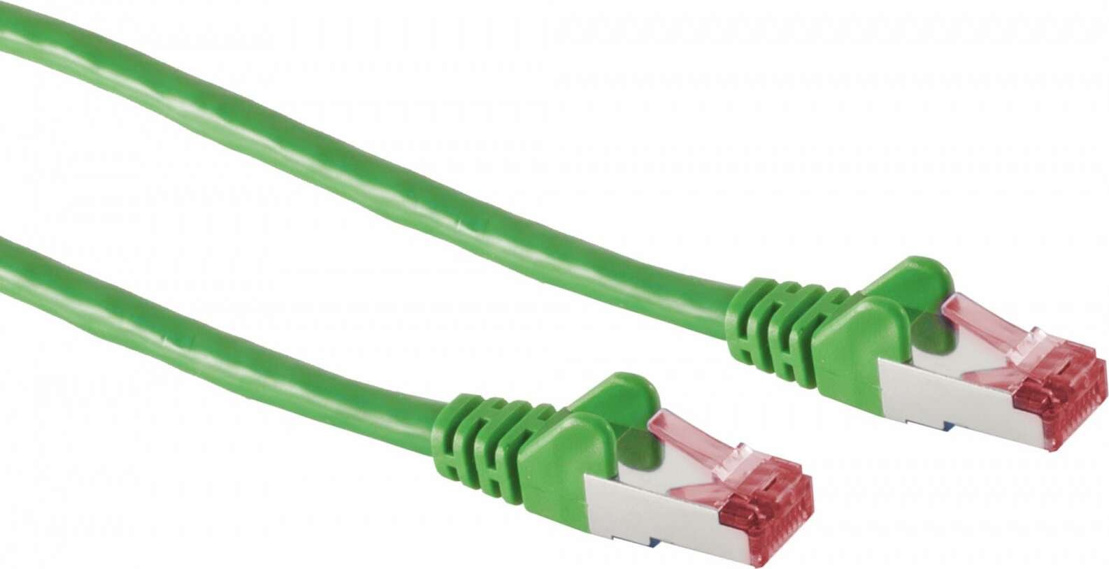 Kabel sieciowy patch S/CONN, kat. 6A, S/FTP, PIMF, bezhalogenowy, GHMT-CERTIFIED, zielony, 15,0 m (75725-AG)