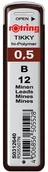 Wkłady do długopisów - Rotring GRAFIT POLIMEROWY TIKKY B 0,5mm S0312640 - miniaturka - grafika 1