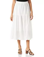 Spódnice - Seidensticker Spódnica damska – spódnica midi z haftem – 100% bawełna, biały (gret), 42 - miniaturka - grafika 1