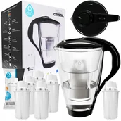 Dzbanki filtrujące - Dzbanek Szklany Dafi Czarny 2L + 6X Filtr Classic - miniaturka - grafika 1