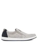 Półbuty męskie - Rieker Półbuty 18267-40 Szary - miniaturka - grafika 1