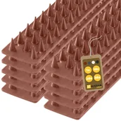 Zwalczanie i odstraszanie szkodników - Plastikowe kolce Tosta przeciw ptakom 50 cm brązowe 10 szt. - miniaturka - grafika 1