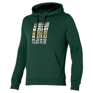 Męska bluza sportowa Mizuno z kapturem, zielony, rozmiar. M - Bluzy męskie - miniaturka - grafika 1