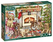 Puzzle - Puzzle 500 Falcon Christmas Świąteczne szczenięta - Jumbo - miniaturka - grafika 1