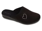 Kapcie damskie - Kapcie damskie pantofle domowe Befado 551D015 z zakrytymi palcami czarne-40 - miniaturka - grafika 1