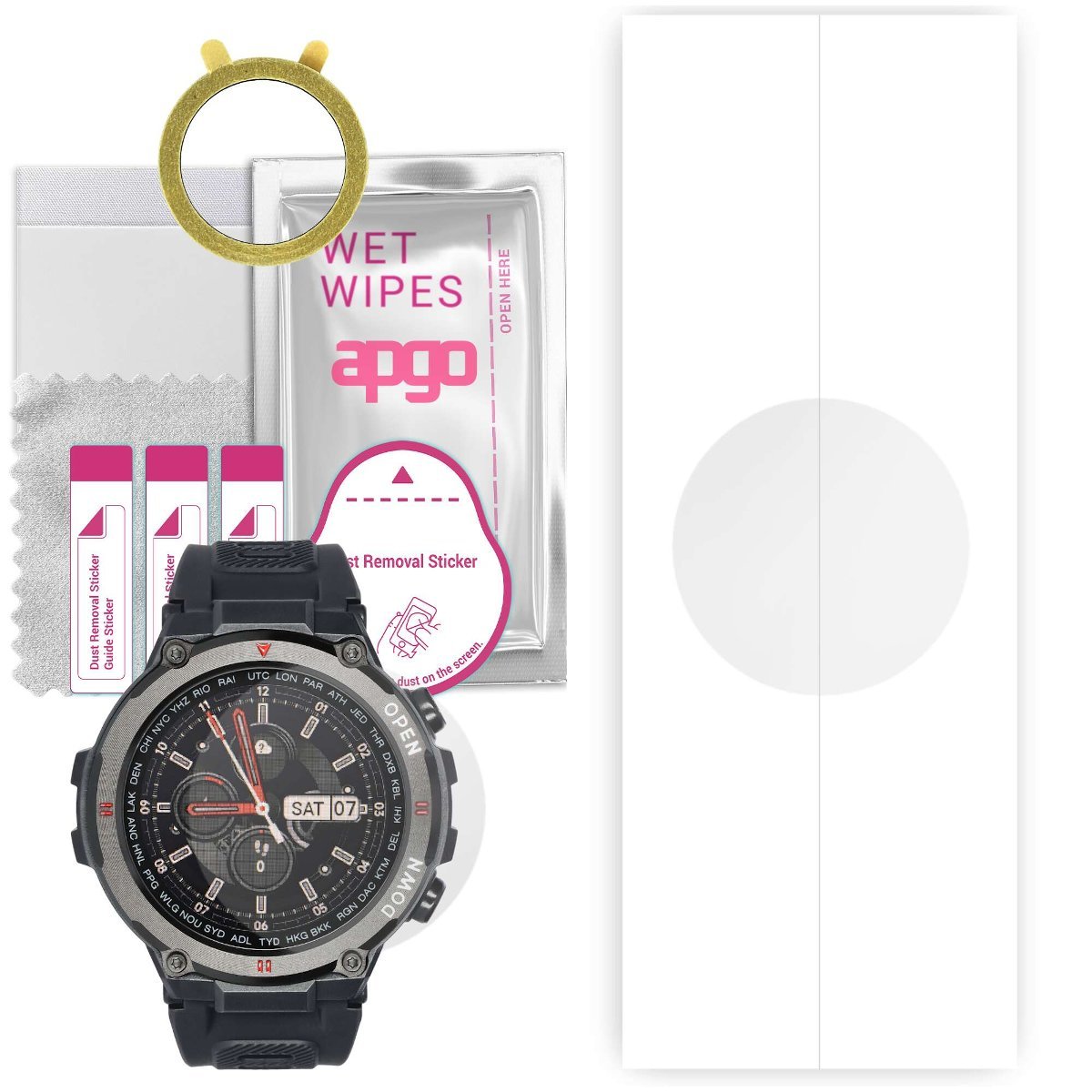 1x Folia hydrożelowa do Garett Sport Tactic - apgo Smartwatch Hydrogel Protection Ochrona na ekran smartwatcha