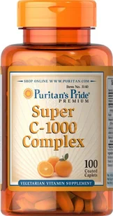 Puritan's Pride Super C-1000 Complex - 100 tabletek - Witaminy i minerały - miniaturka - grafika 2