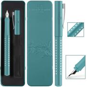 Pióra wieczne - FABER-CASTELL Pióro wieczne Sparkle M w etui Ocean - miniaturka - grafika 1