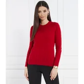 Swetry damskie - POLO RALPH LAUREN Wełniany sweter JULIANNA | Slim Fit | z dodatkiem kaszmiru - miniaturka - grafika 1