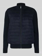 Swetry męskie - Bluza rozpinana ze stójką i pikowaniem - miniaturka - grafika 1