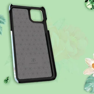 Kingxbar Blossom etui ozdobione oryginalnymi Kryształami Swarovskiego iPhone 11 Pro Max wielokolorowy (Leaf) - Etui i futerały do telefonów - miniaturka - grafika 11