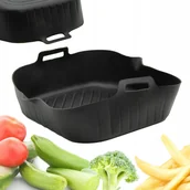 Akcesoria i części AGD - Brunbeste Wkład silikonowy do frytkownicy AIR FRYER czarny kształt do pieczenia BB-3758 - miniaturka - grafika 1