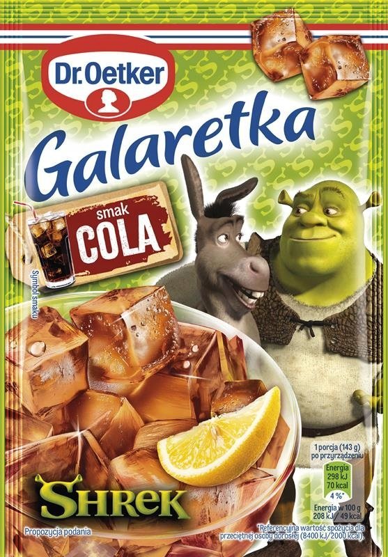 Dr Oetker Galaretka o smaku Cola Shrek 72g