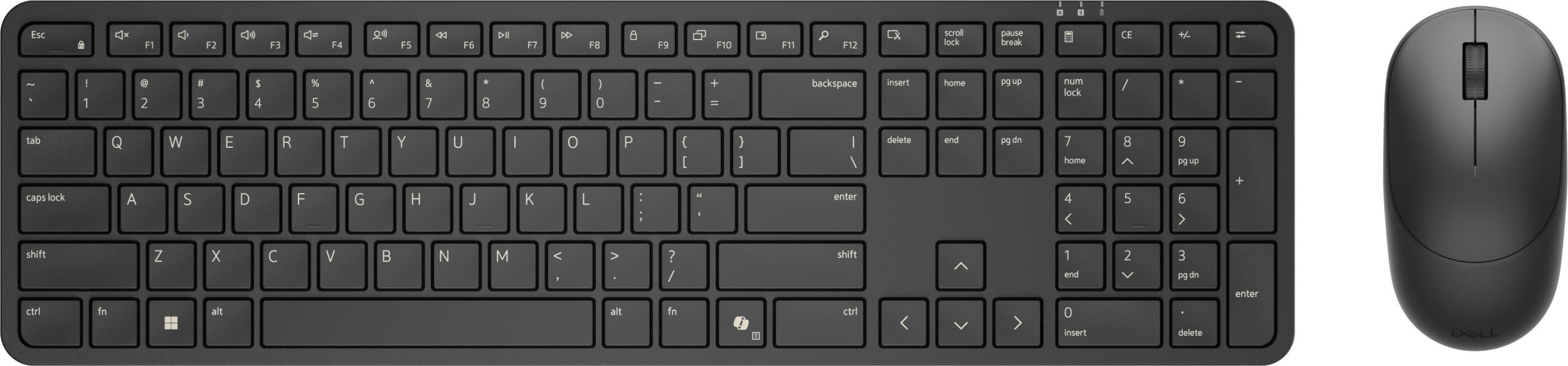Dell Pro 5 KM526 Zestaw klawiatura i mysz bezprzewodowy 2.4 GHz QWERTZ niemiecki czarny KM526-BLK-GER