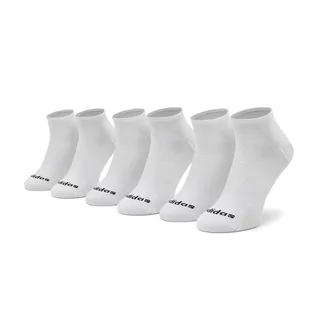 Skarpetki dla dzieci - Zestaw 3 par niskich skarpet unisex adidas - Low Cut 3 Pp GE1382 White/Black - grafika 1