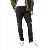 Spodnie męskie - PEPE JEANS CZARNE JEANSY MĘSKIE PROSTE Z PRZETARCIAMI 32/32 XQA - miniaturka - grafika 1