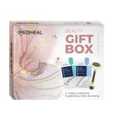 Zestawy kosmetyków damskich - Mediheal Beauty Gift Box - 2 Maski w płachcie + Roller Jadeitowy do masażu twarzy - miniaturka - grafika 1